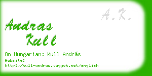 andras kull business card